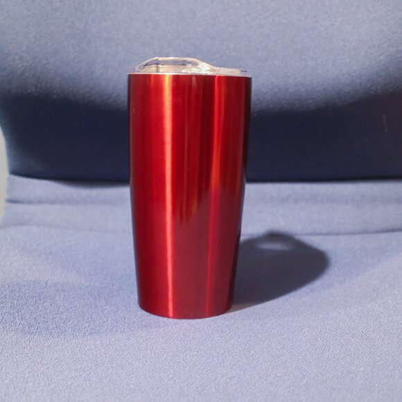 NWOT DUNKIN' DONUTS TUMBLER 20 oz. Red with Clear Lid - Picture 3 of 7